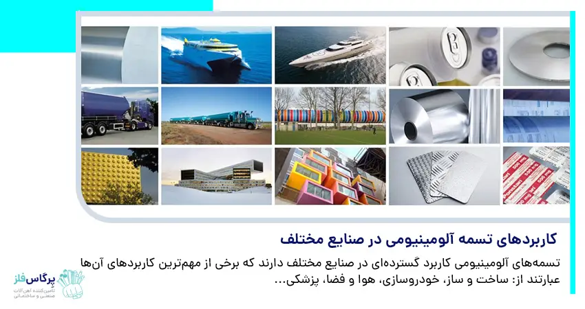 کاربردهای تسمه آلومینیومی در صنایع مختلف