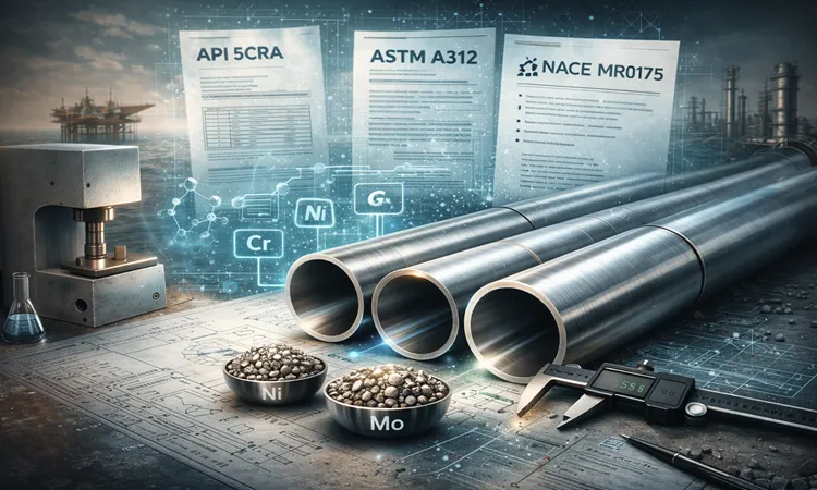 استانداردهای فنی و الزامات طراحی لوله CRA | پرگاس فلز