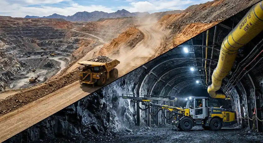 معدن روباز و معدن زیرزمینی