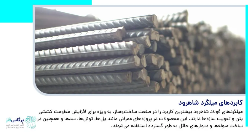 کابردهای میلگرد شاهرود