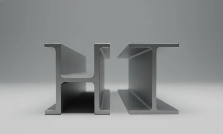 مقایسه هندسه مقطع تیرآهن هاش بال پهن با تیرآهن  | پرگاس فلز IPE و تفاوت توزیع فولاد در بال و جان