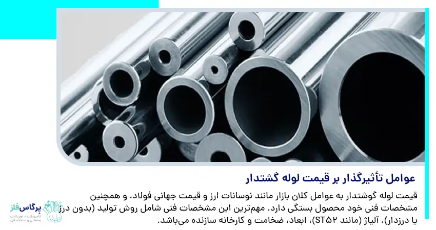 عوامل موثر بر قیمت لوله گوشتدار
