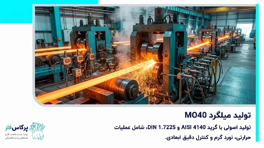 تولید میلگرد mo40 تولید میلگرد mo40